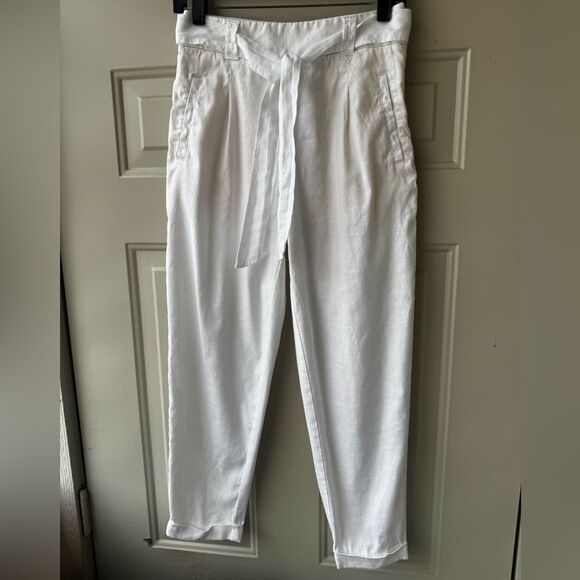 Anthropologie White Nias Trousers Pants By Ett Twa Size 0 - Picture 4 of 16